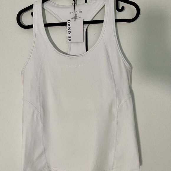 NWT Bandier Center Stage Tank in White size M $90 retail - Picture 2 of 12